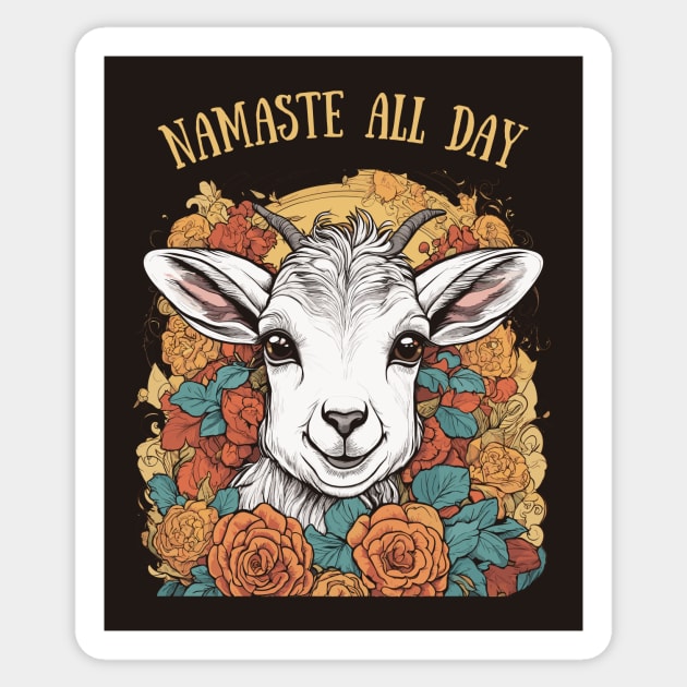 Namaste all day Sticker by Kingrocker Clothing